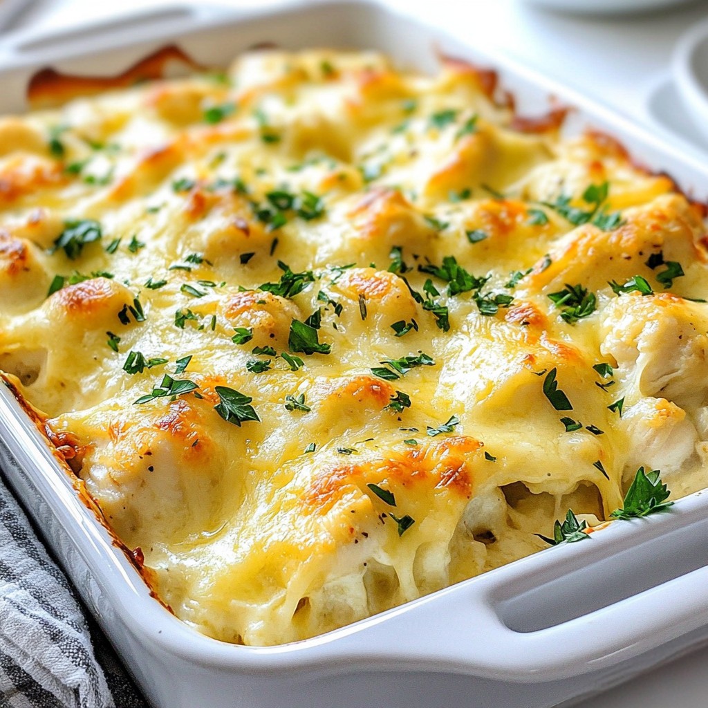 Easy Keto Chicken Alfredo Bake Healthy and Simple Meal