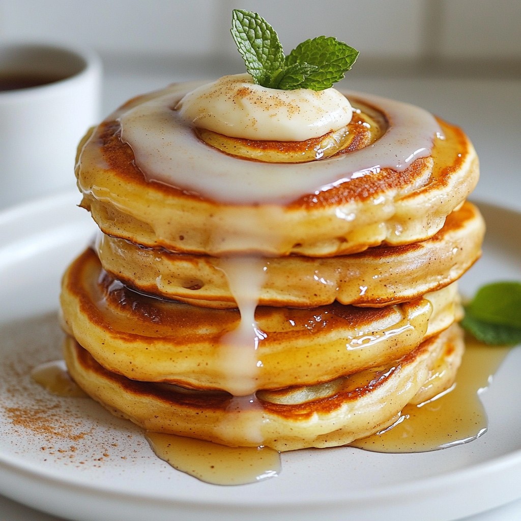 Cinnamon Roll Pancakes Delightful Breakfast Treat