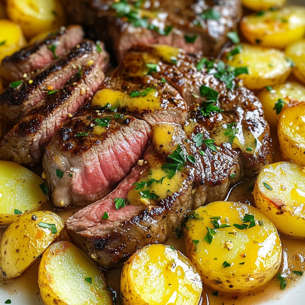Savory Garlic Butter Steak & Potato Skillet Recipe