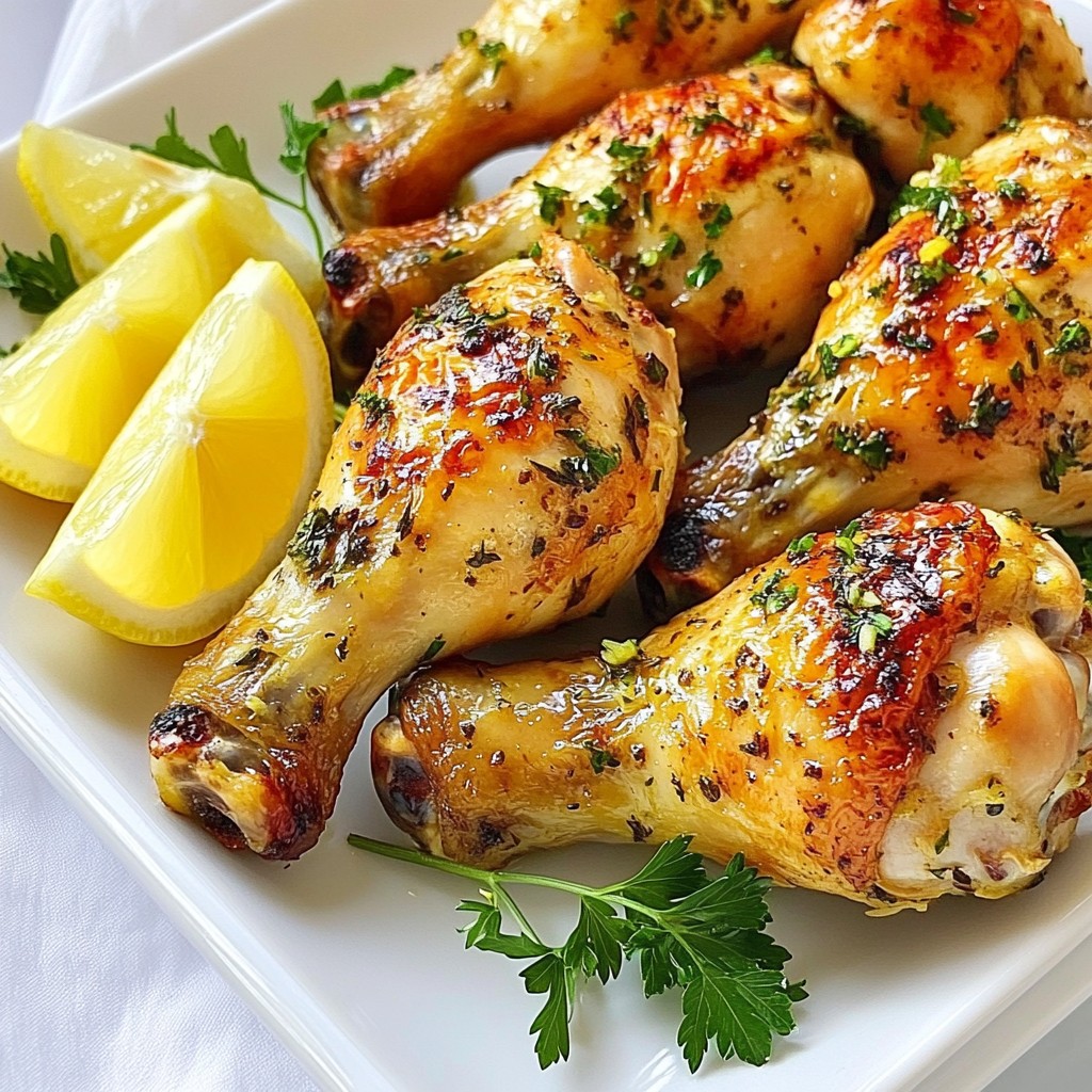 Lemon Herb Roasted Chicken Drumsticks Easy Recipe