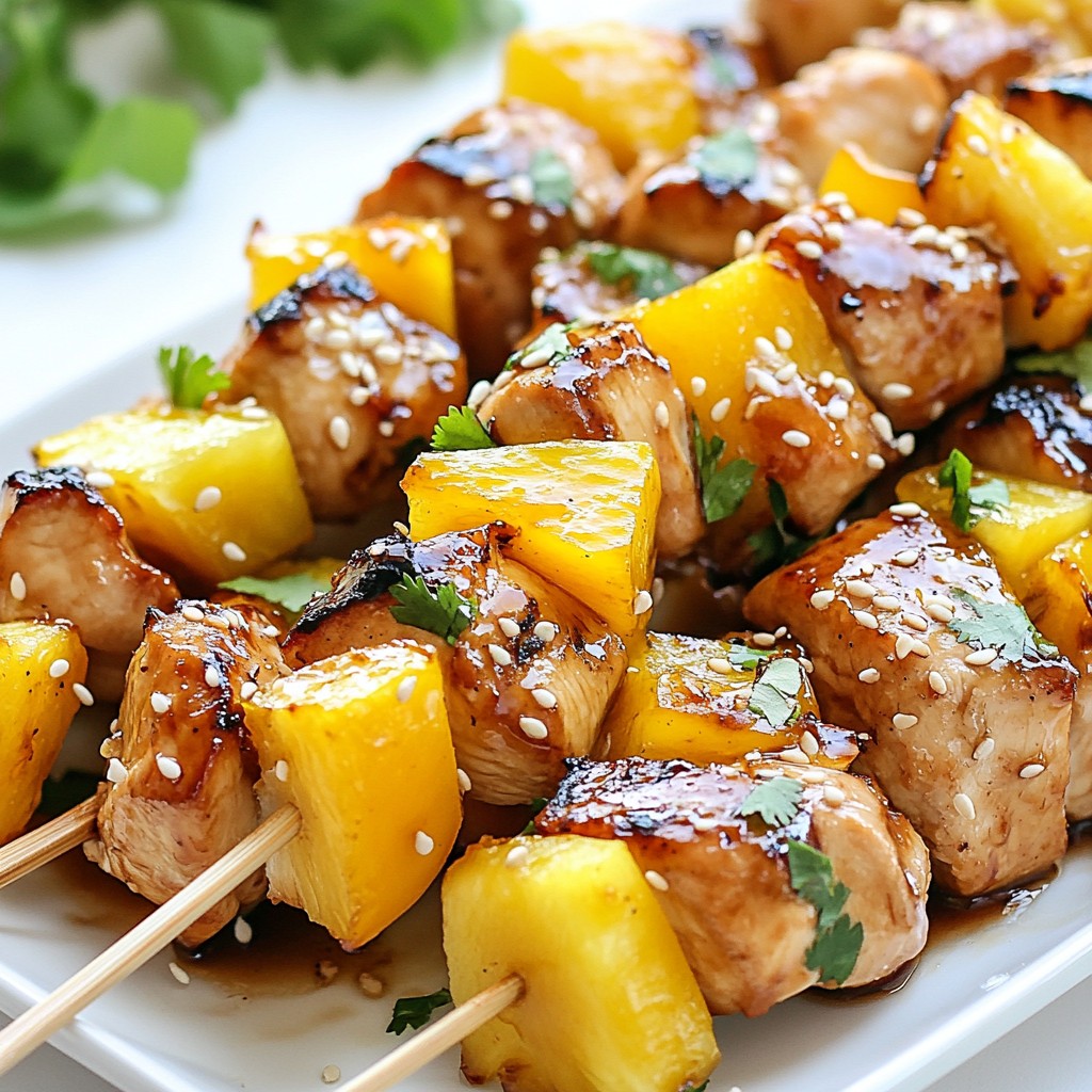 Pineapple Teriyaki Chicken Skewers Flavorful Recipe