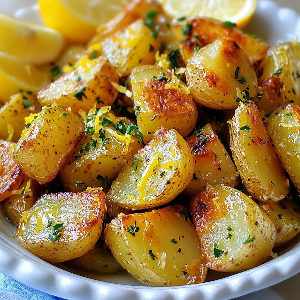 Greek Lemon Garlic Potatoes Flavorful and Easy Dish