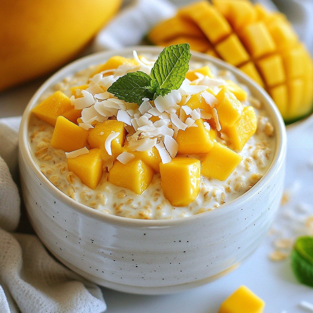 Mango Coconut Overnight Oats Easy and Delicious Recipe