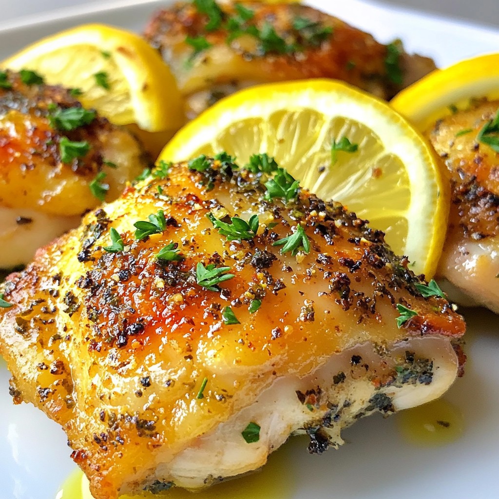 Herb-Crusted Keto Lemon Chicken Thighs Flavorful Dish