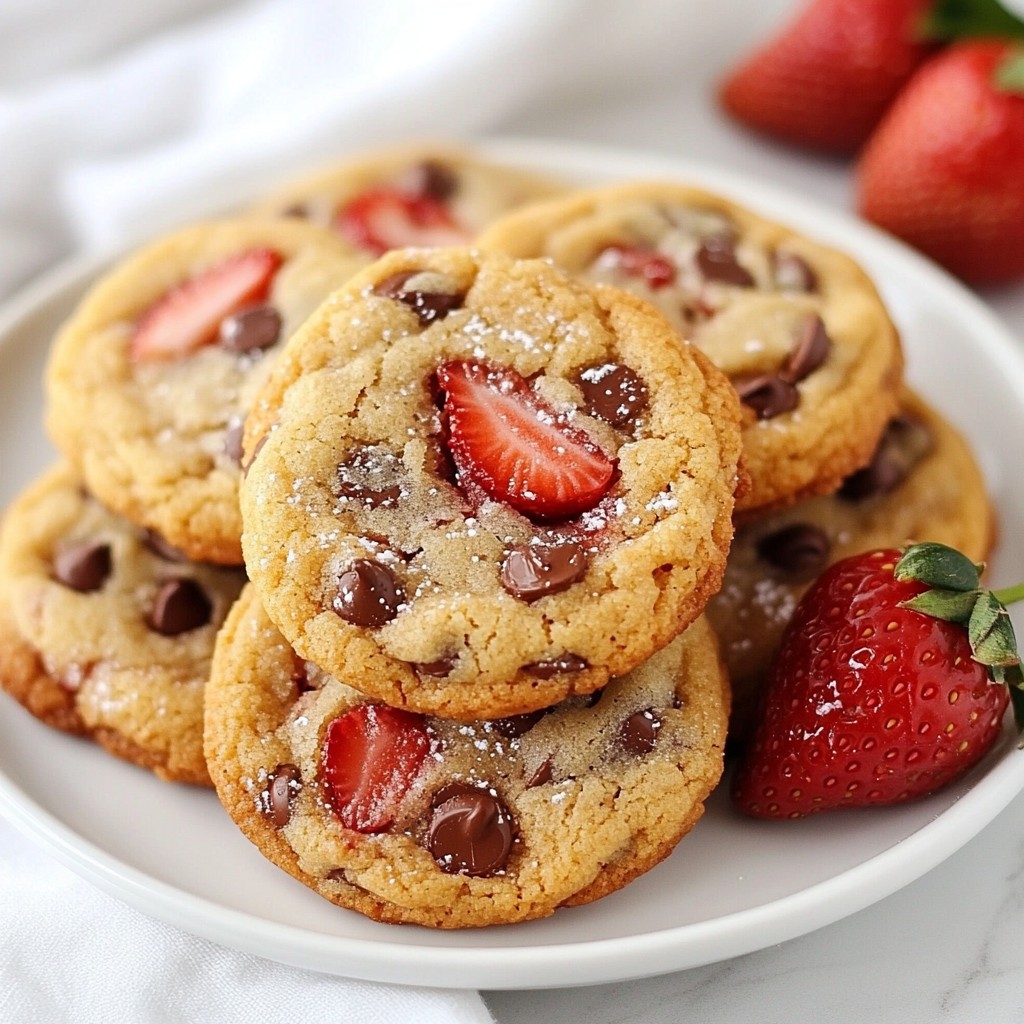 Delicious Strawberry Chocolate Chip Cookies Recipe