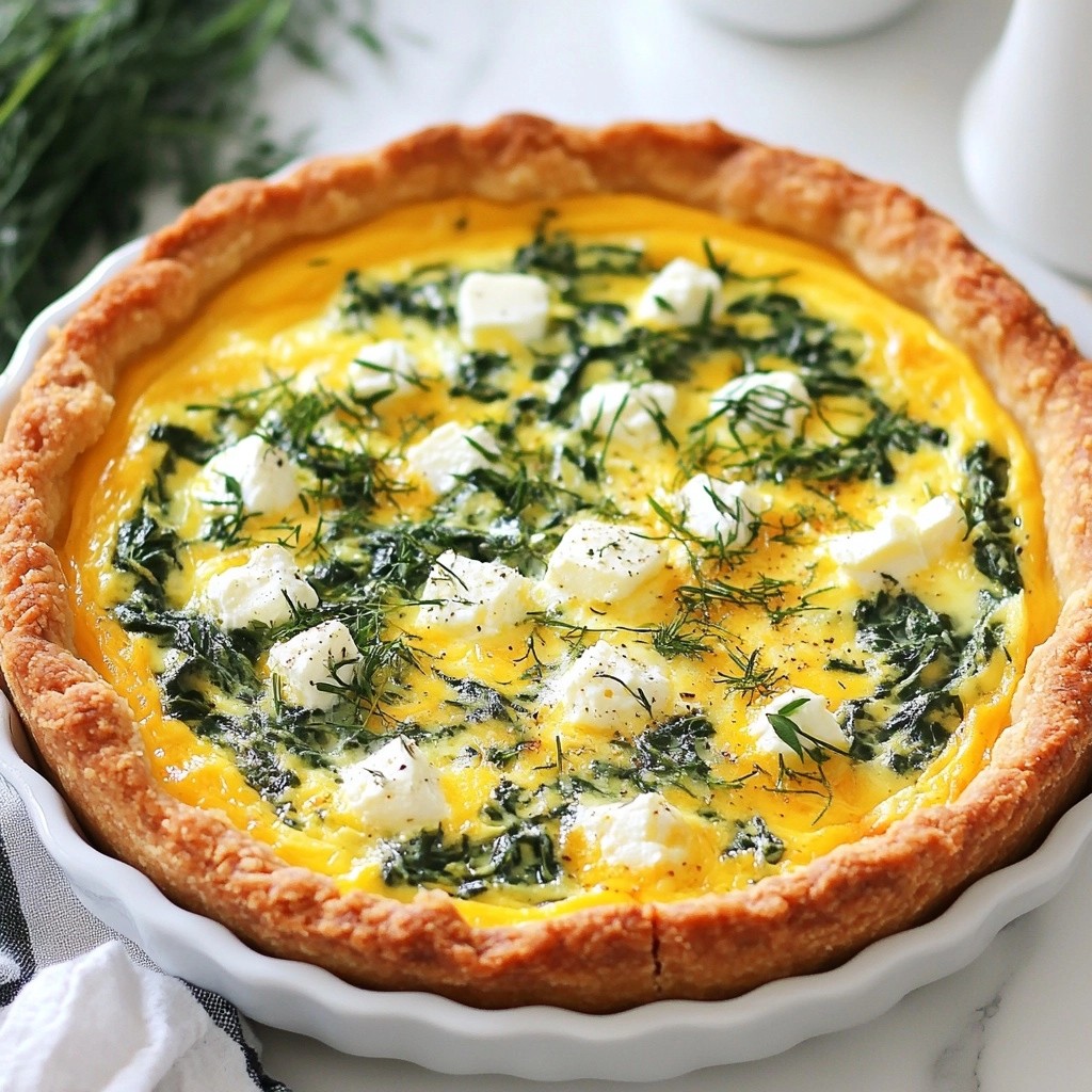 Fluffy Keto Spinach Cheese Quiche Easy and Delicious