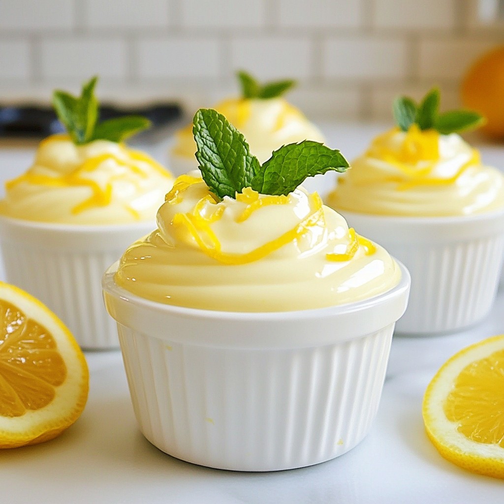 Sugar-Free Lemon Mousse Cups Creamy and Refreshing Treat