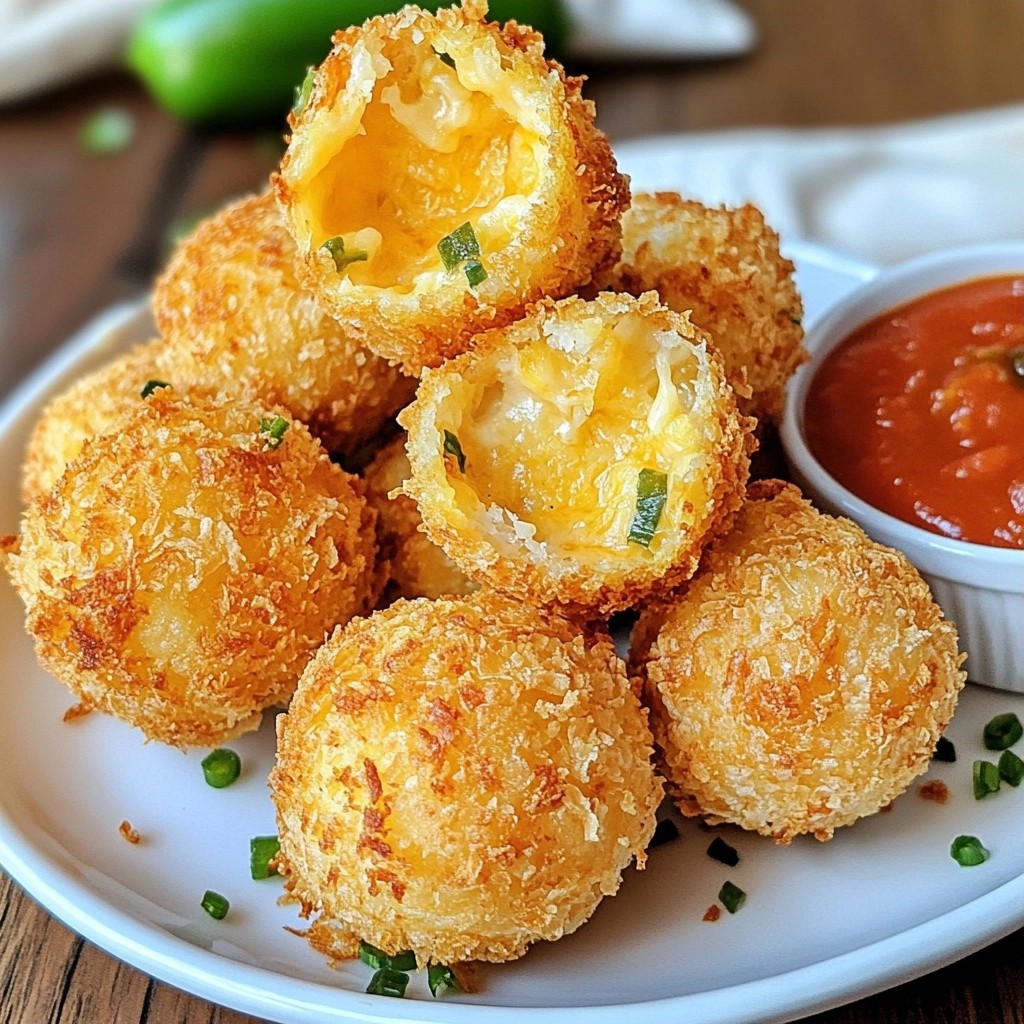 Crunchy Keto Cheddar Jalapeño Cheese Balls Recipe