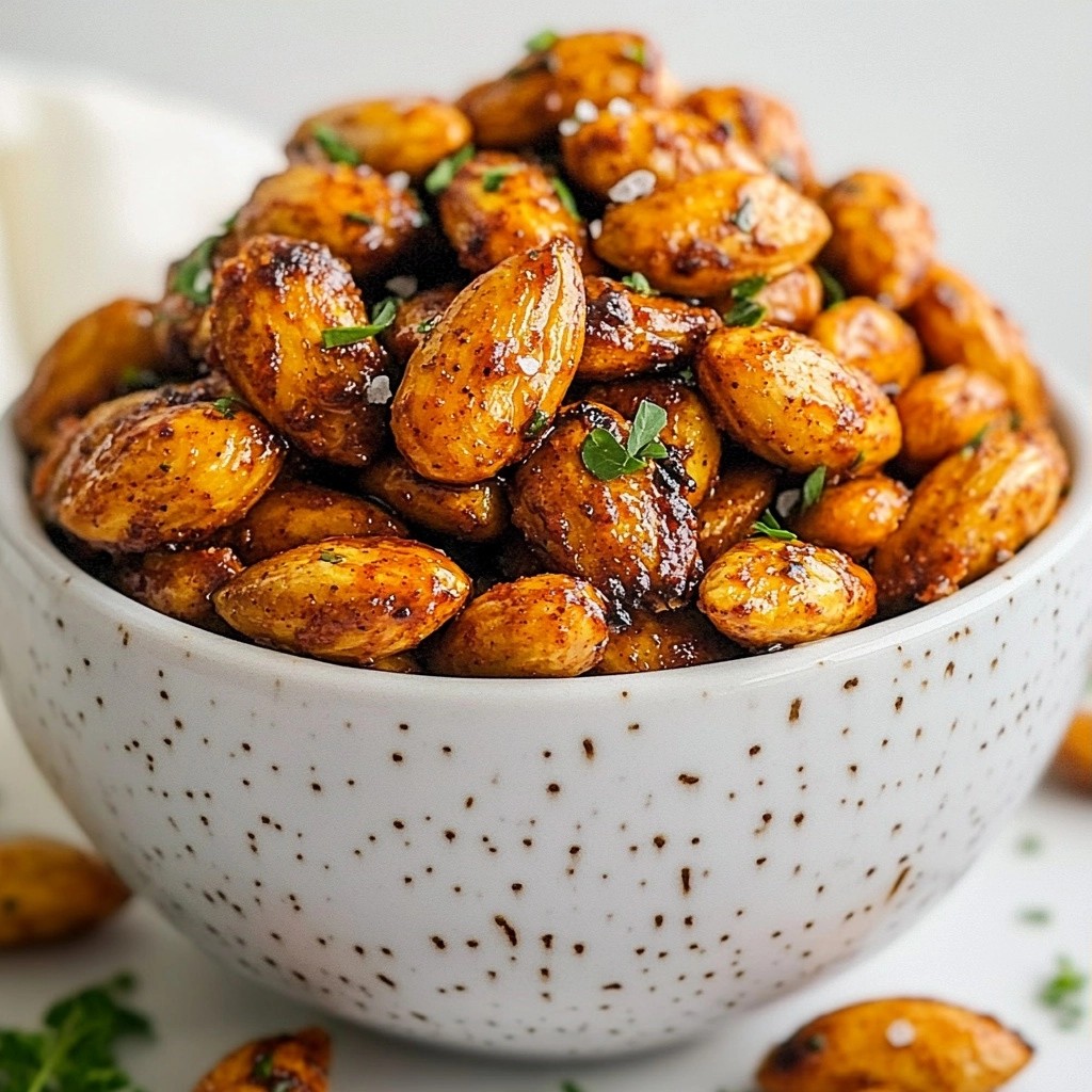 Crunchy Keto BBQ Spiced Almonds Healthy Snack Treat