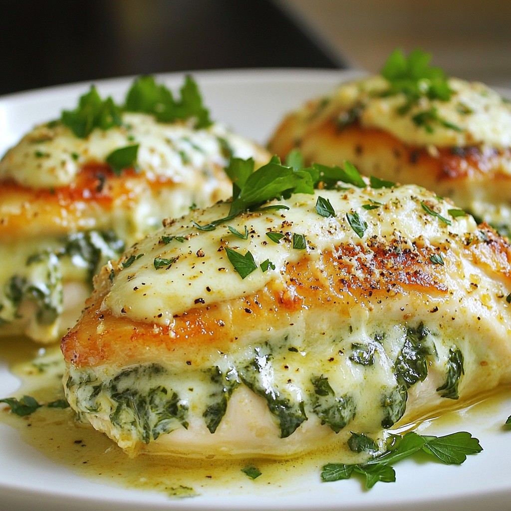 Creamy Spinach Stuffed Chicken Breast Flavorful Dish
