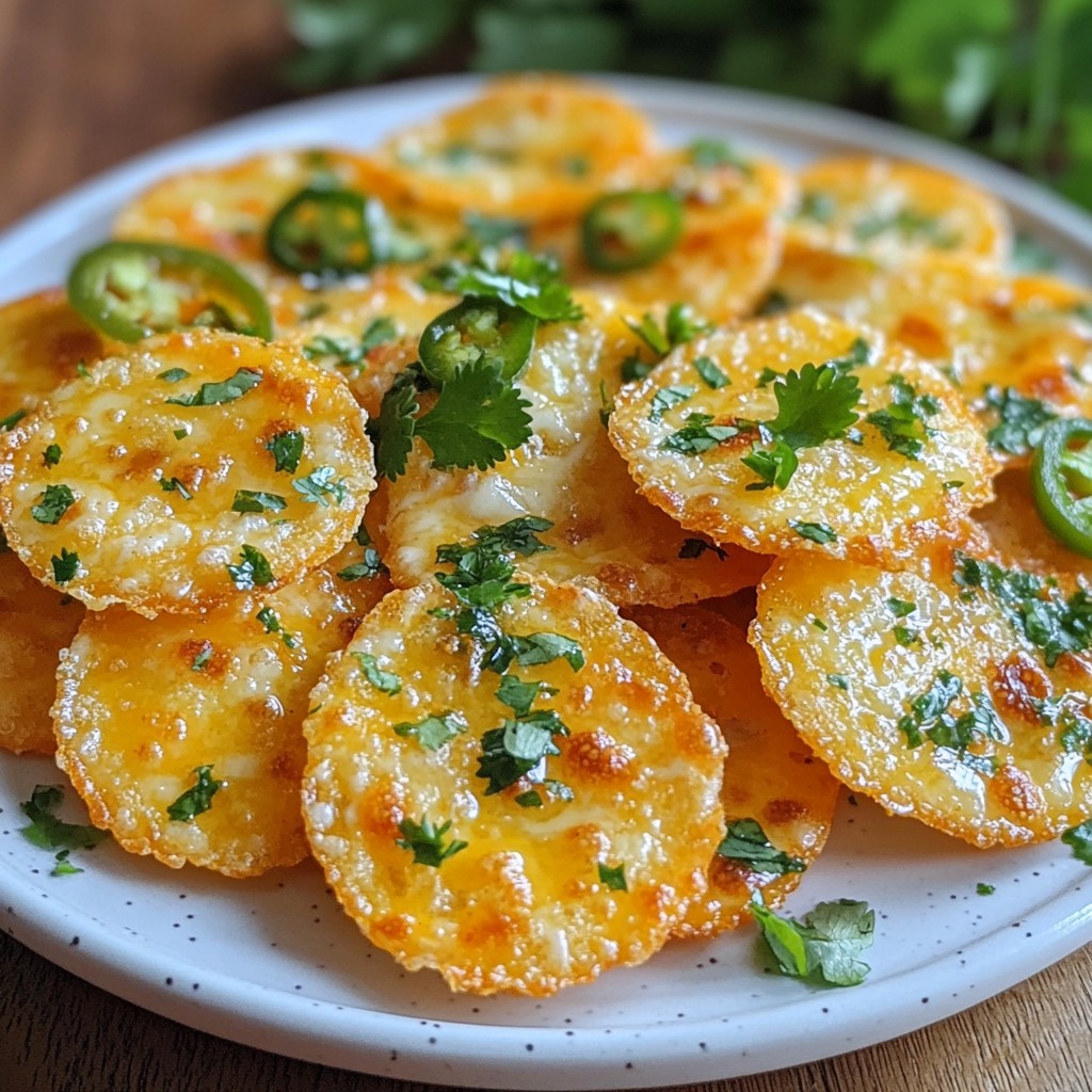 Carb-Free Cheddar Jalapeño Crisps Tasty Snack Idea