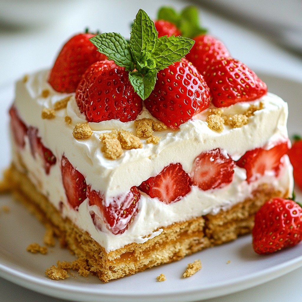 Strawberry Shortcake Icebox Cake Easy and Delicious
