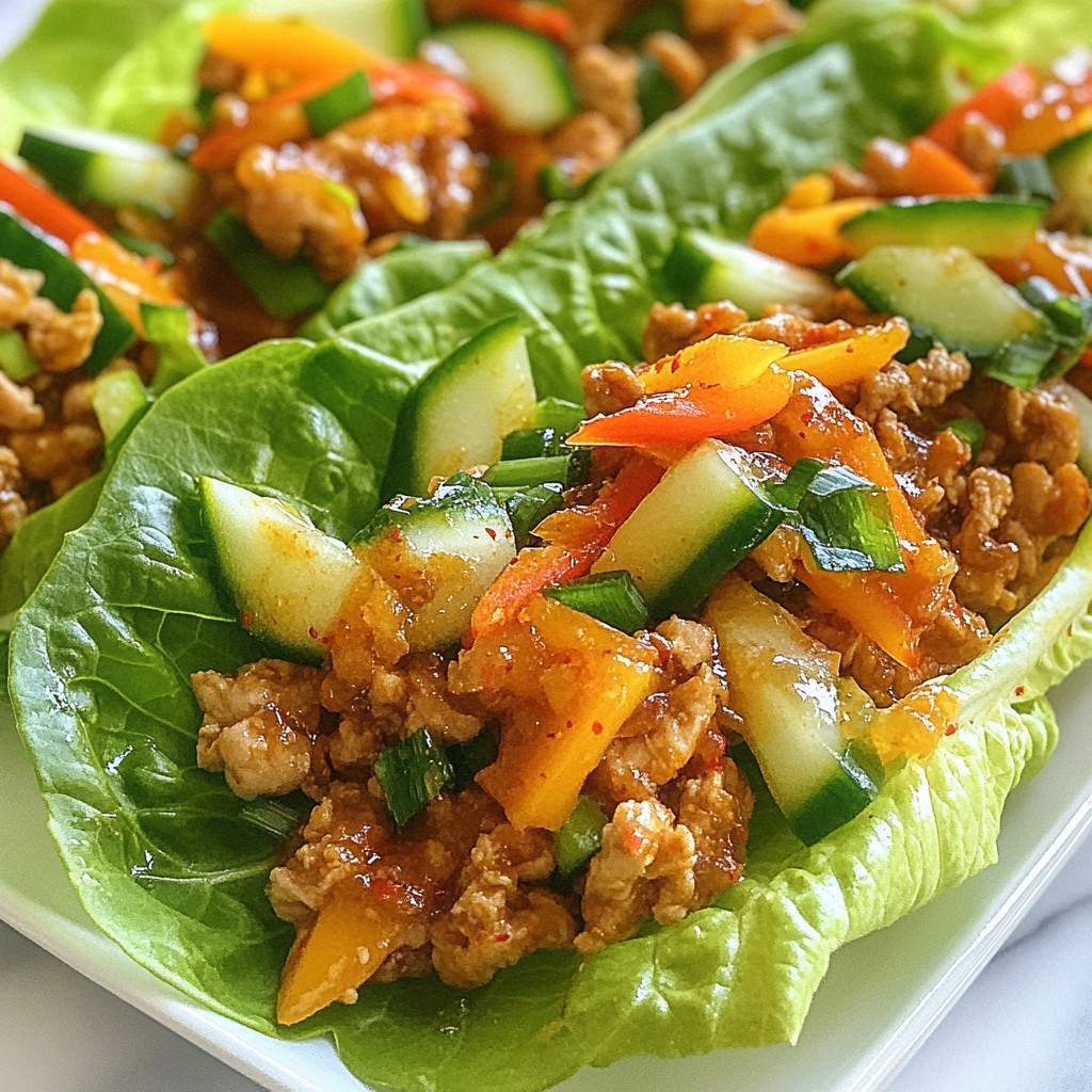 Thai Basil Chicken Lettuce Wraps Flavorful and Easy Dish