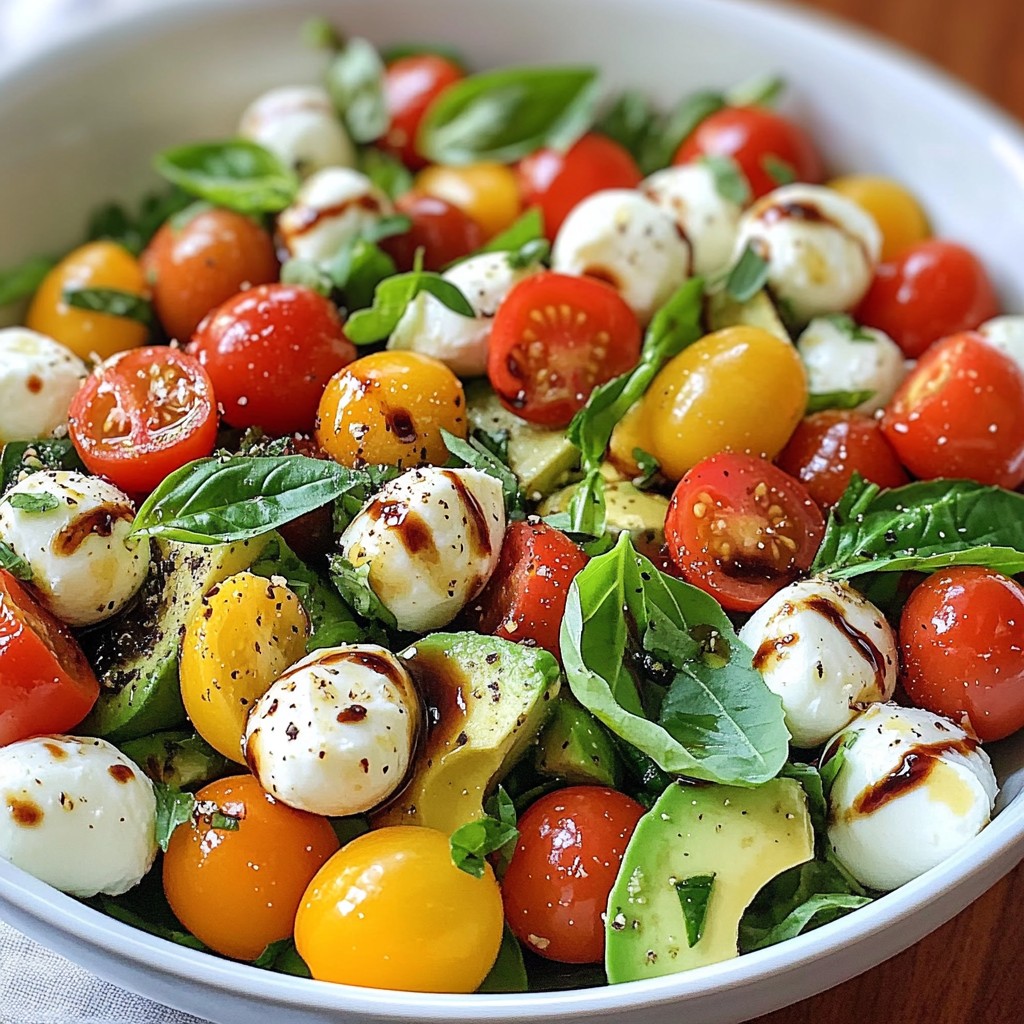 Avocado Tomato Mozzarella Salad Fresh and Tasty Dish