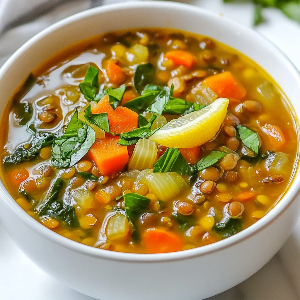 Mediterranean Lentil Soup Flavorful and Nourishing Dish