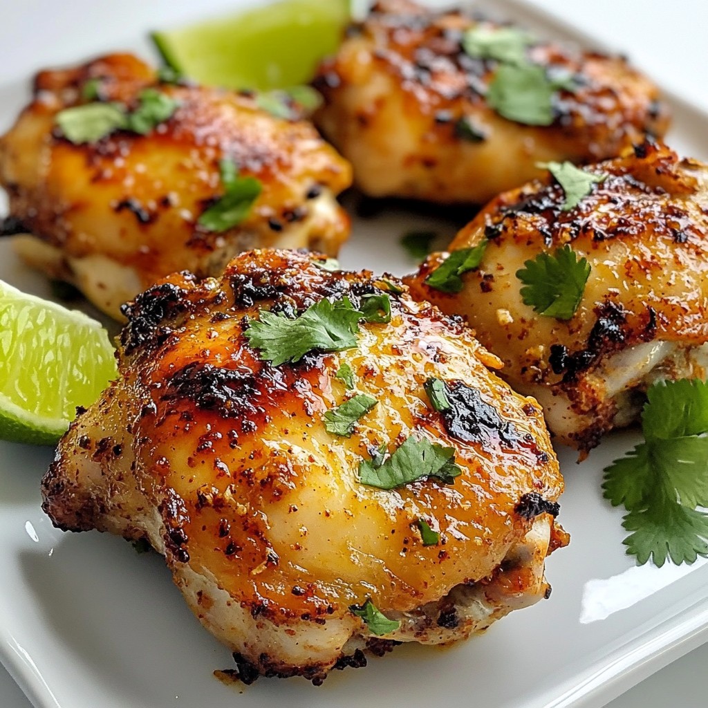 Spicy Garlic Chicken Thighs Tasty Dinner Delight