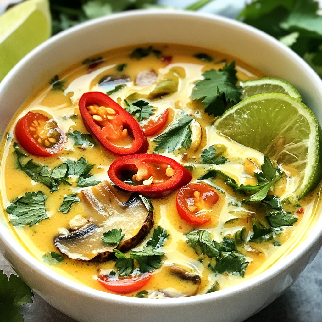Spicy Thai Coconut Soup Rich and Flavorful Recipe