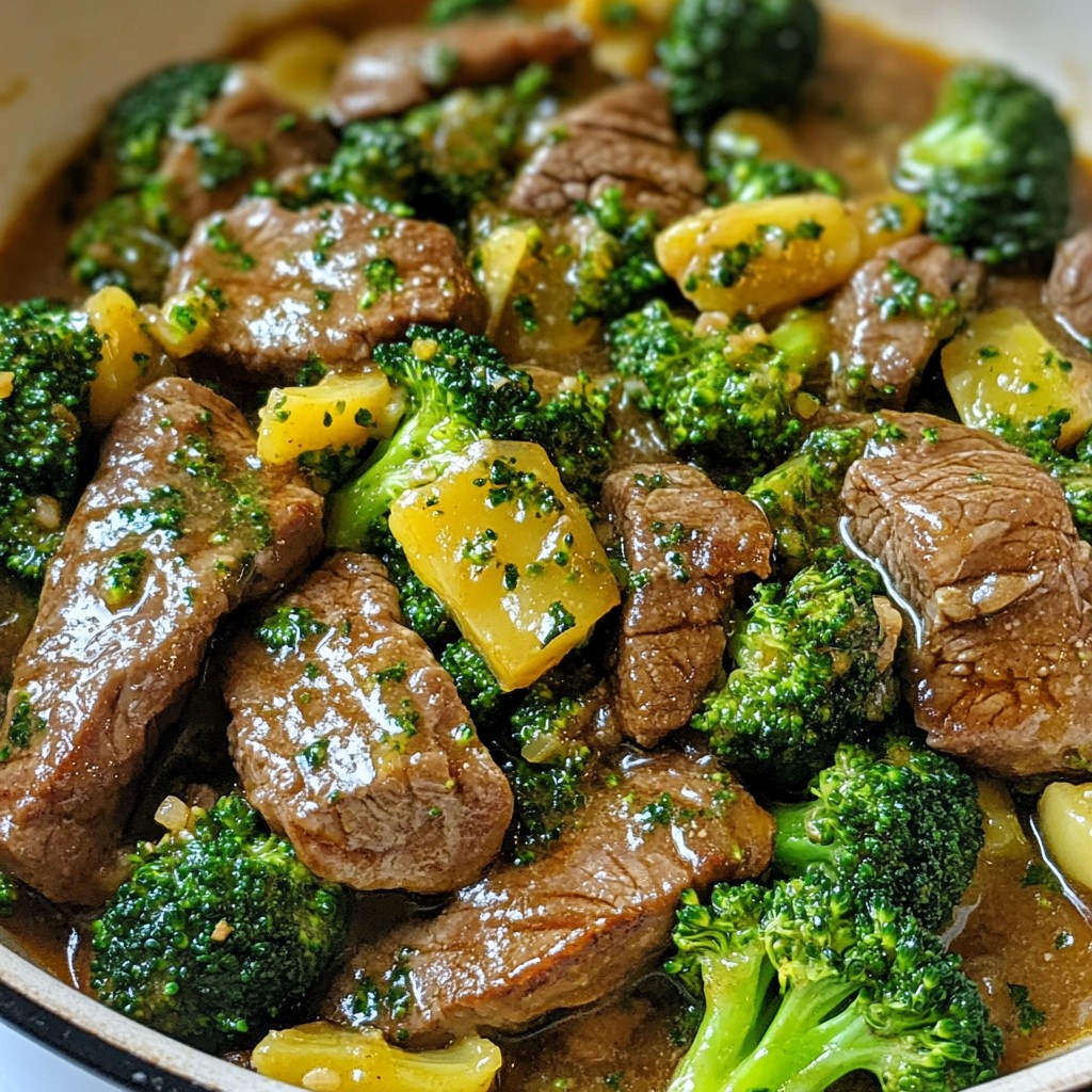 Garlic Butter Steak & Broccoli Skillet Tasty Meal