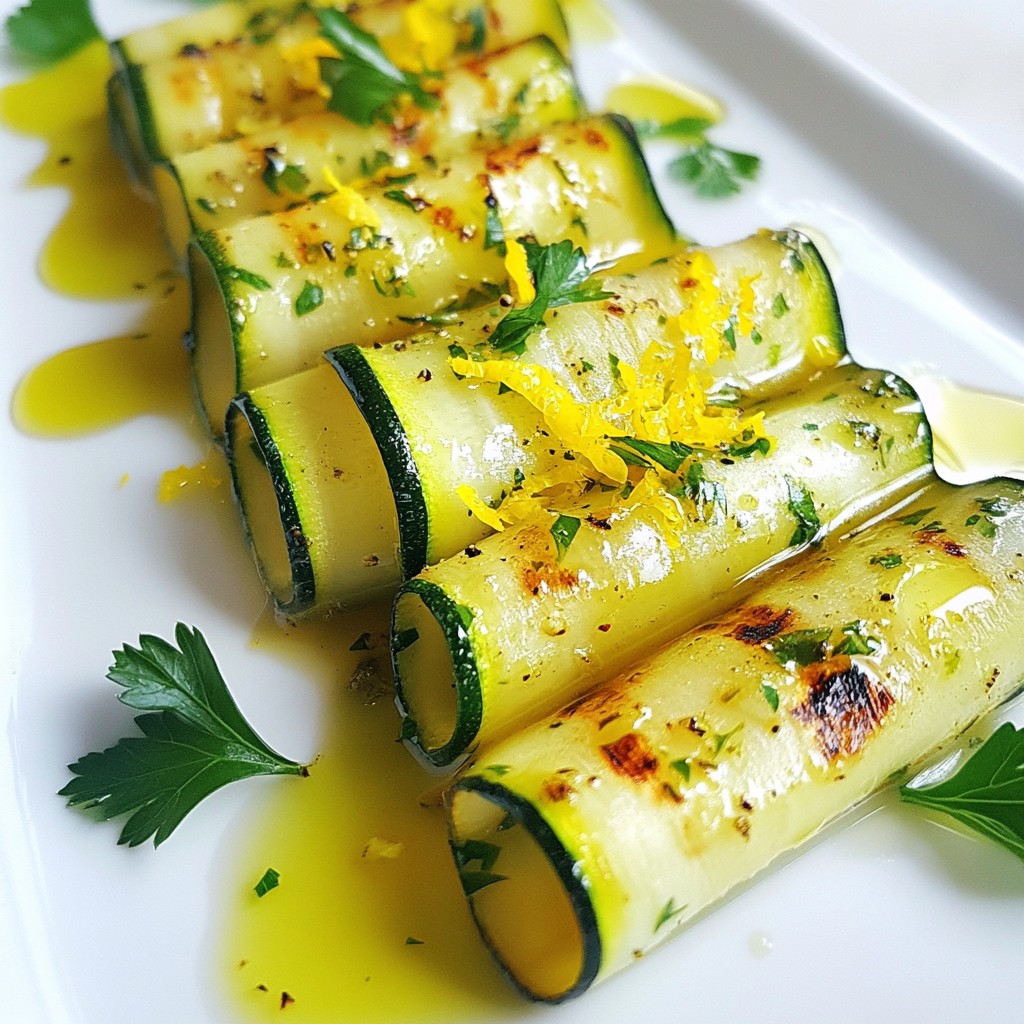 Lemon Herb Grilled Zucchini Ribbons Simple Recipe