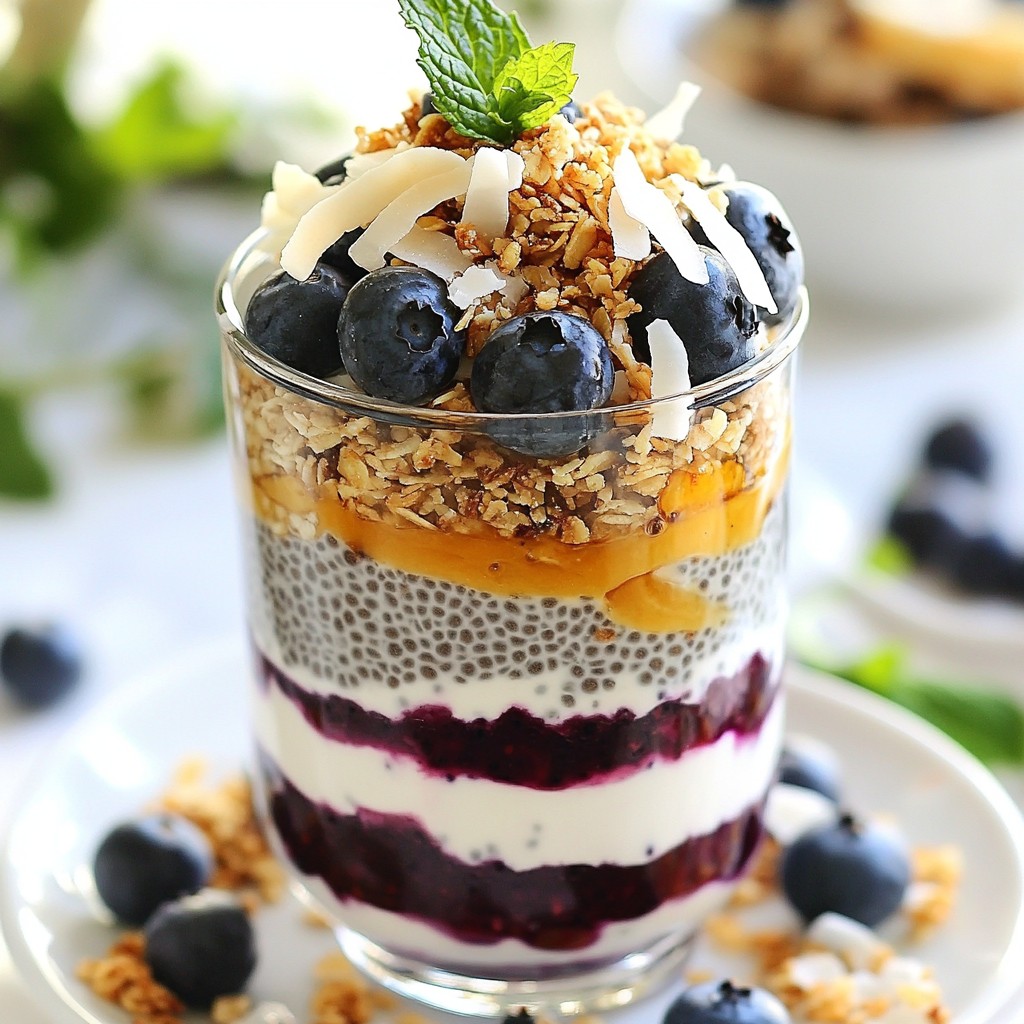 Blueberry Coconut Chia Parfait Nutritious and Simple