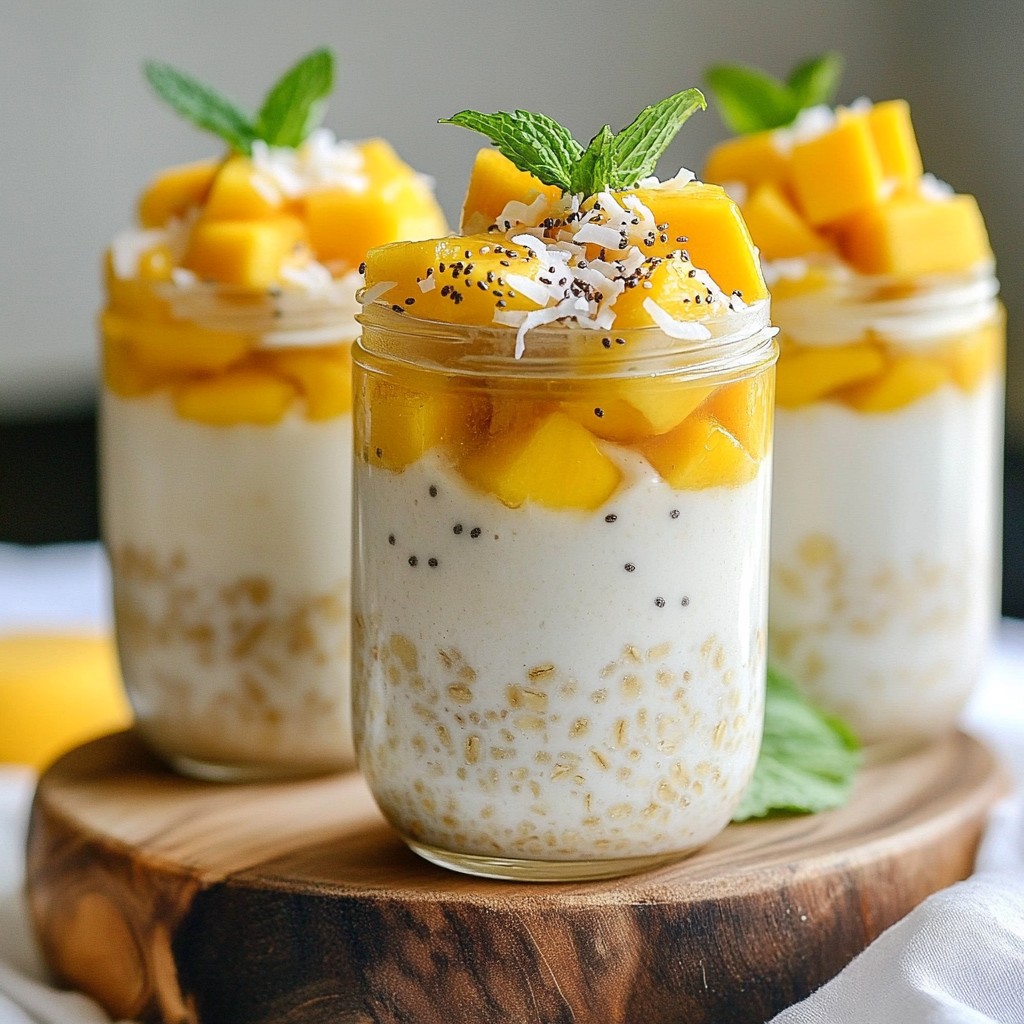 Mango Coconut Overnight Oats Simple and Tasty Recipe