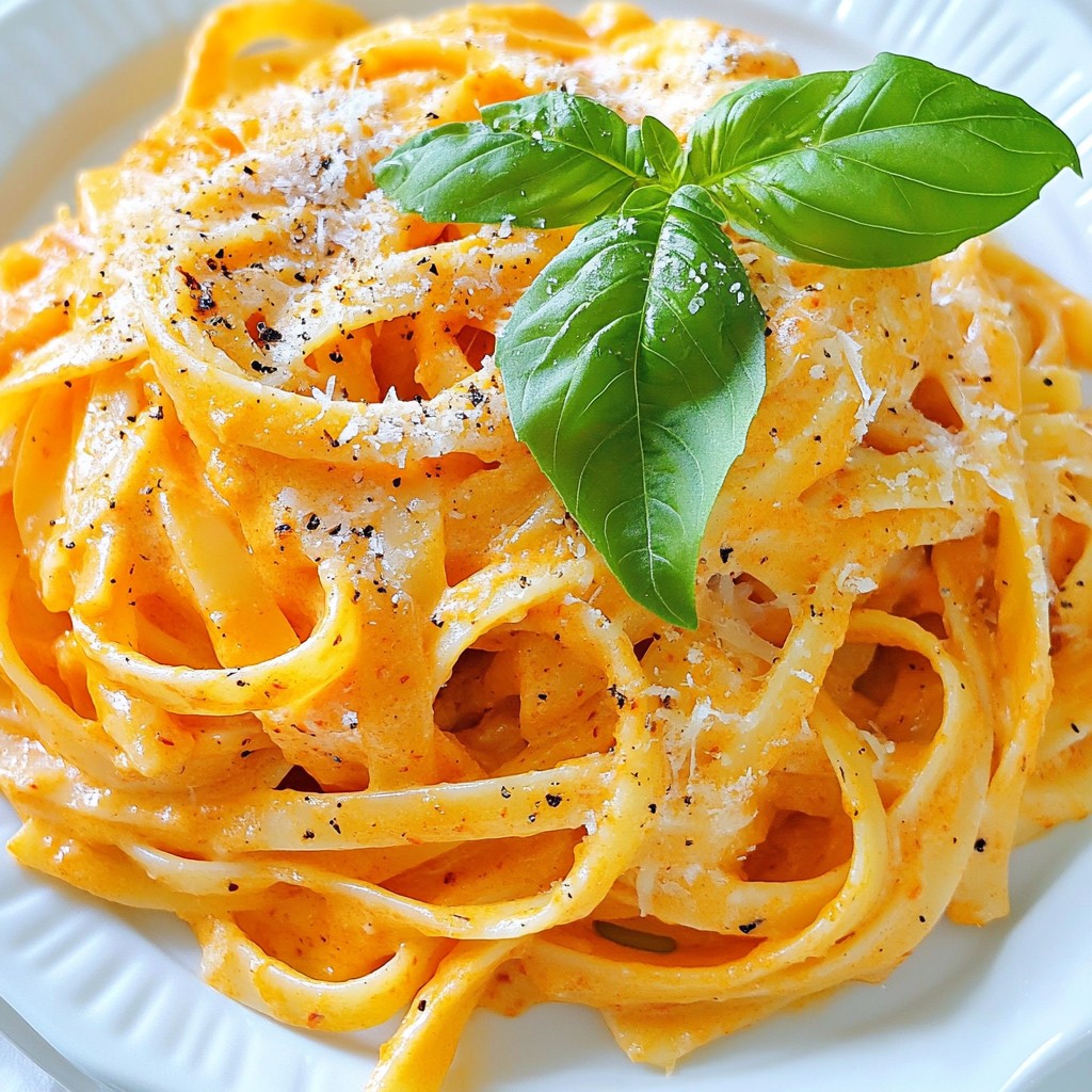 Creamy Roasted Red Pepper Pasta Deliciously Simple Meal