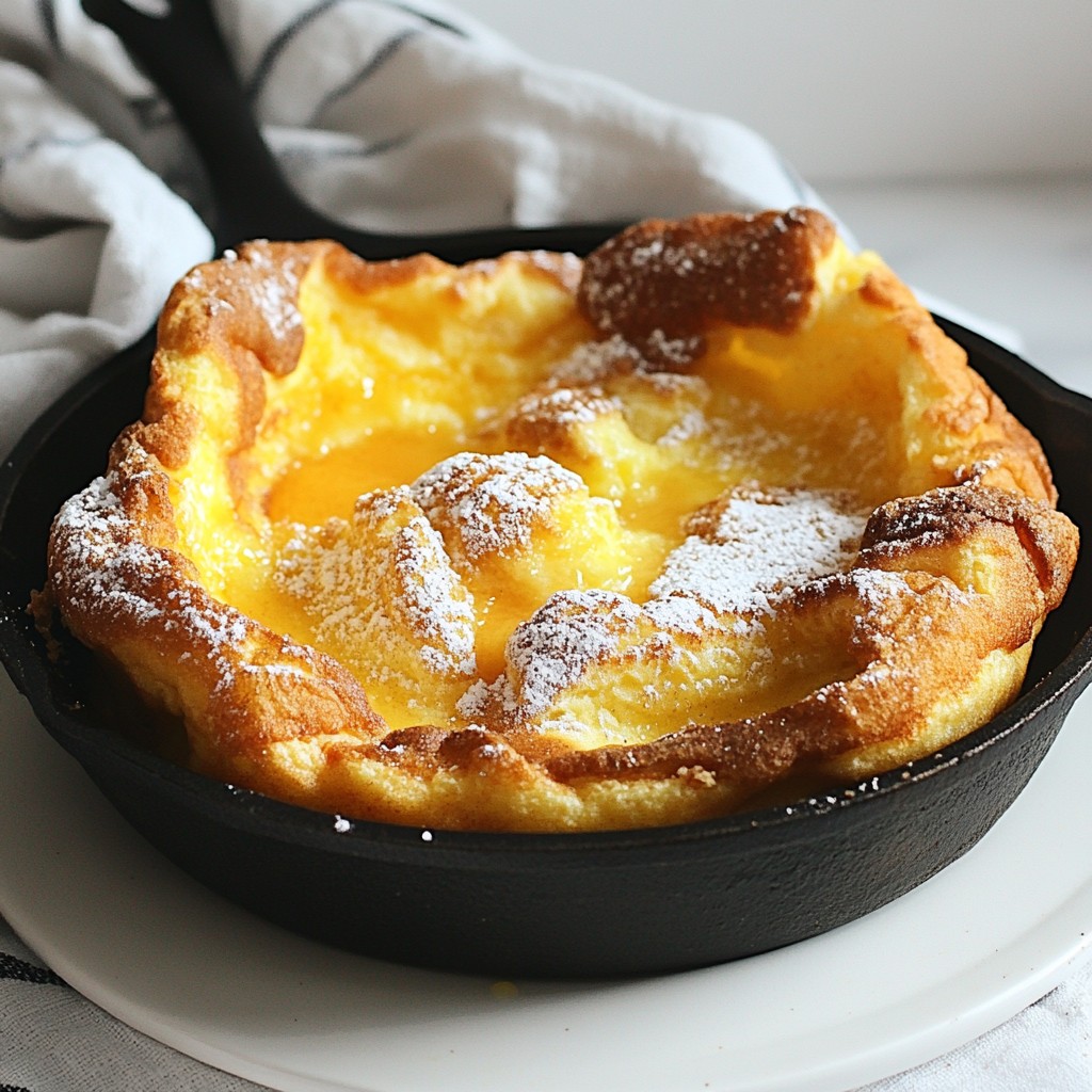 Cinnamon Sugar Dutch Baby Pancake Delightful Treat