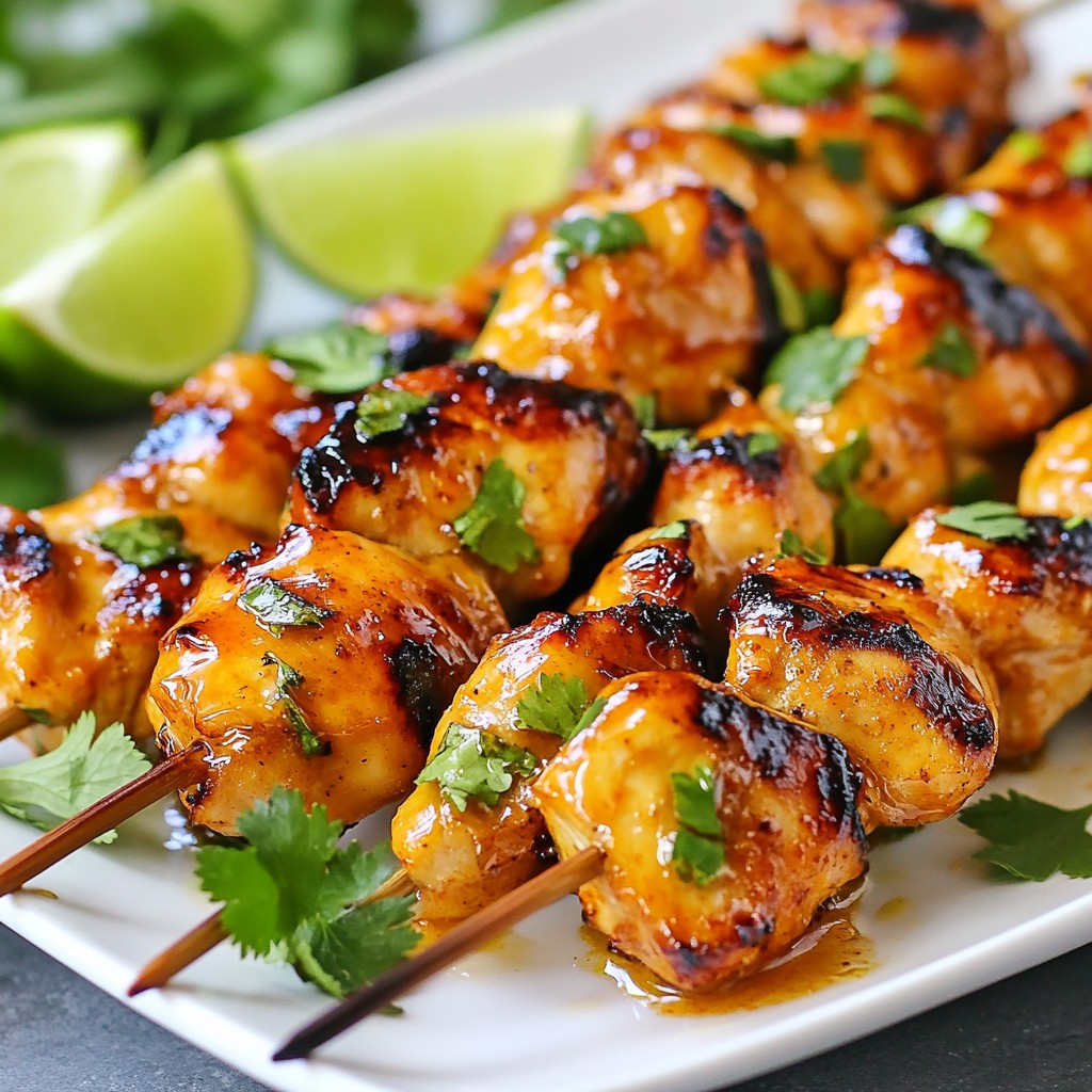 Honey Sriracha Chicken Skewers Finger-Licking Good