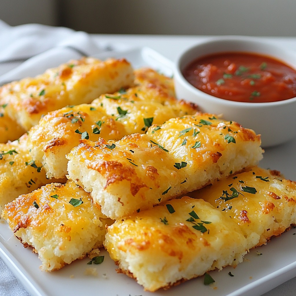 Cheesy Cauliflower Breadsticks Perfect for Snacks