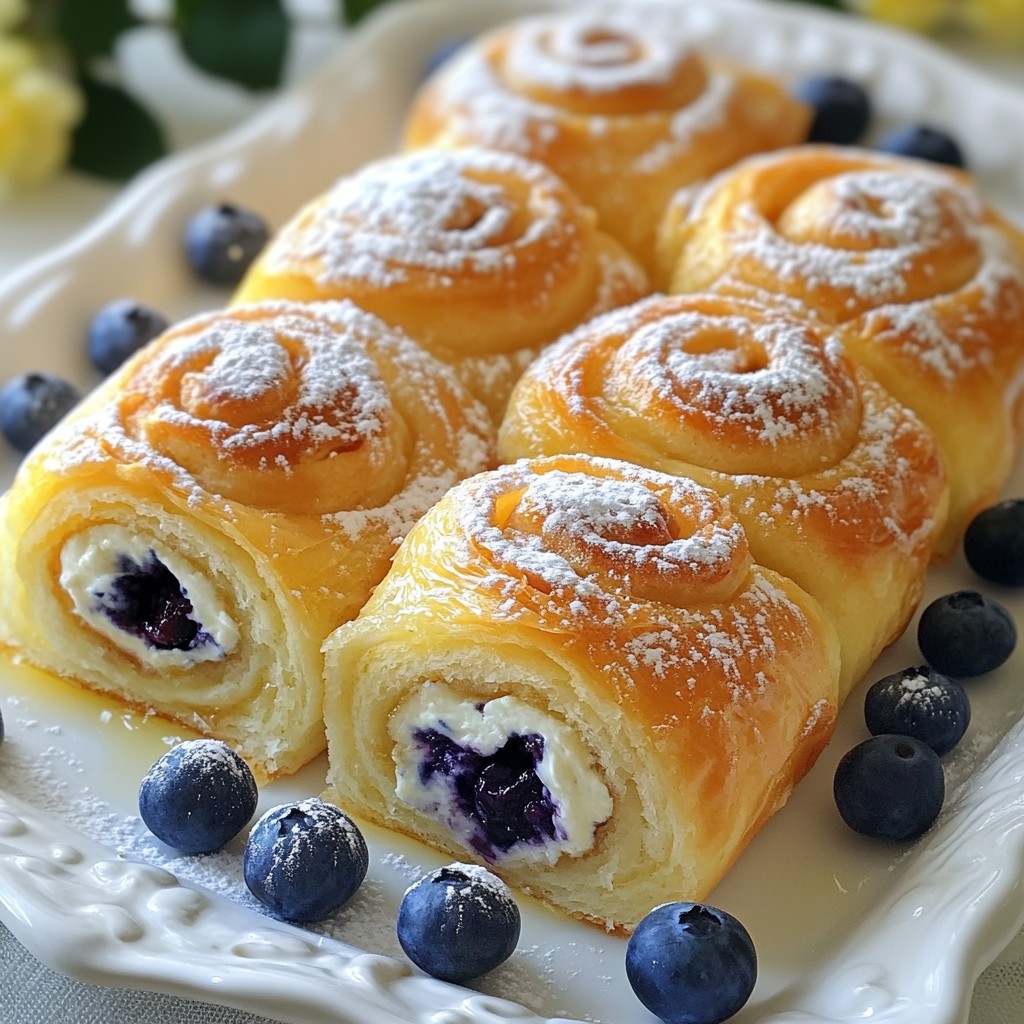 Blueberry Cream Cheese Rolls Simple and Delicious Treat