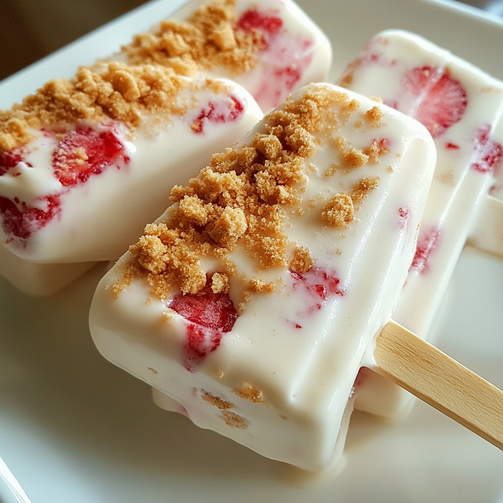 Strawberry Shortcake Ice Cream Pops Delightful Treat