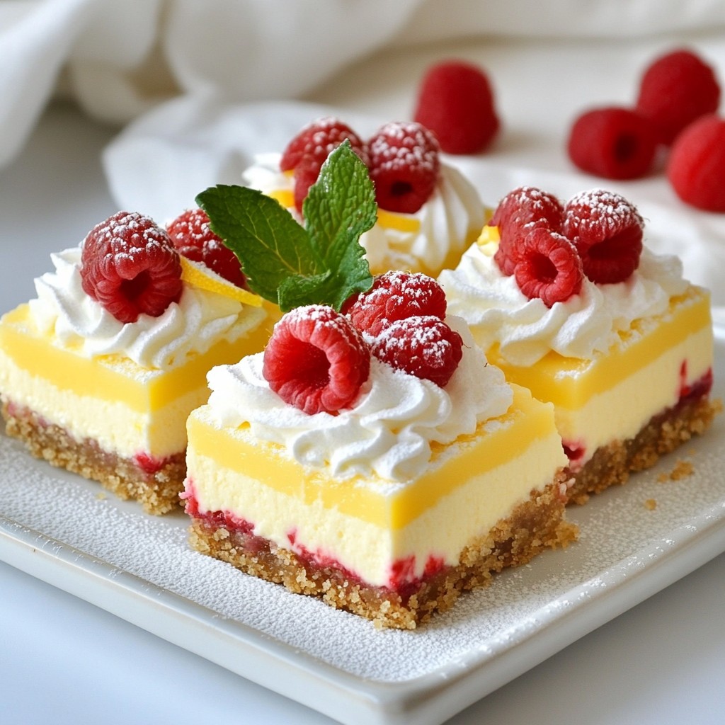 Lemon Raspberry Cheesecake Bars Delightful Dessert Treat