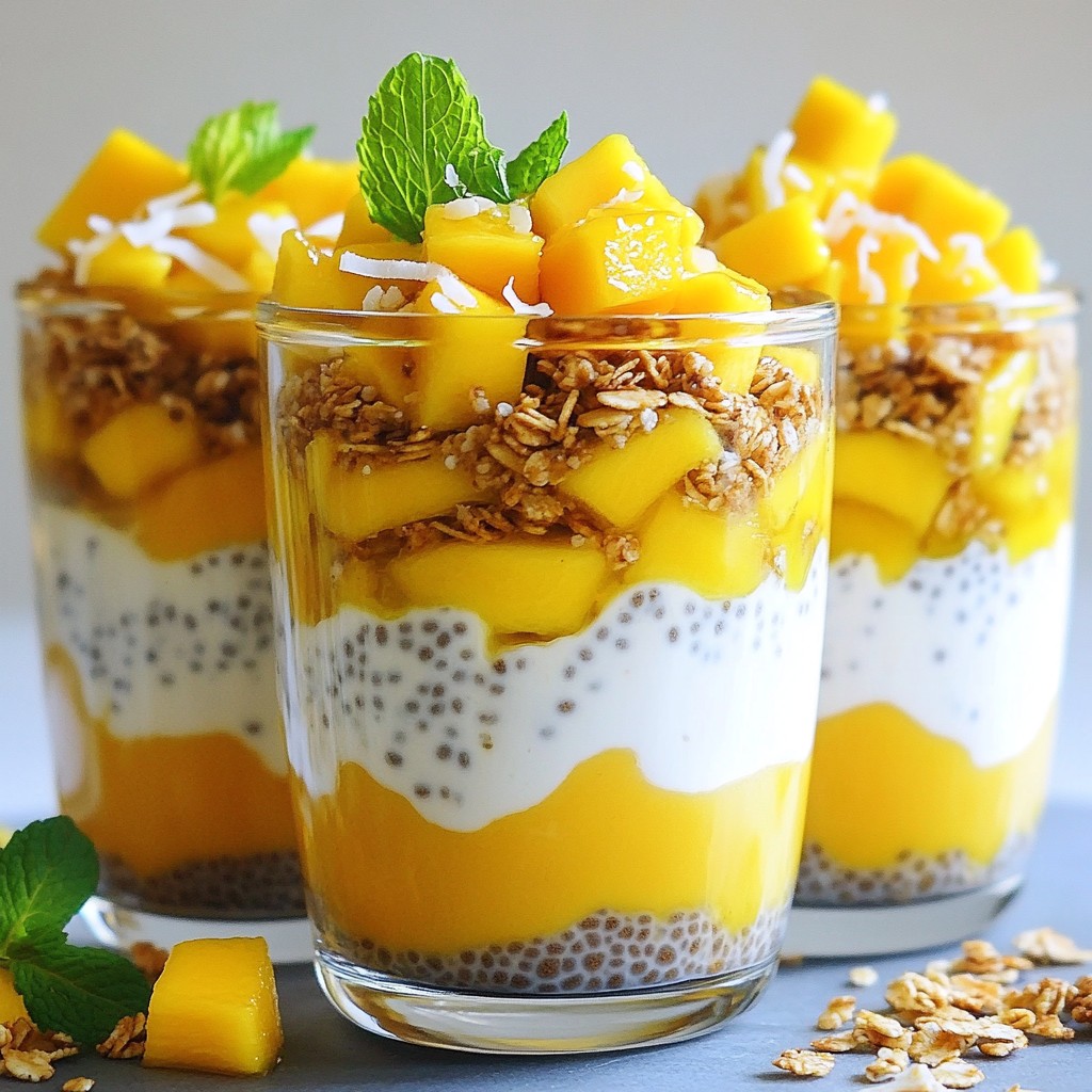 Coconut Mango Chia Parfait Delicious Easy Recipe