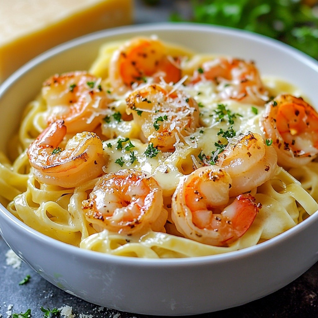 Garlic Butter Shrimp Alfredo Simple Cooking Delight
