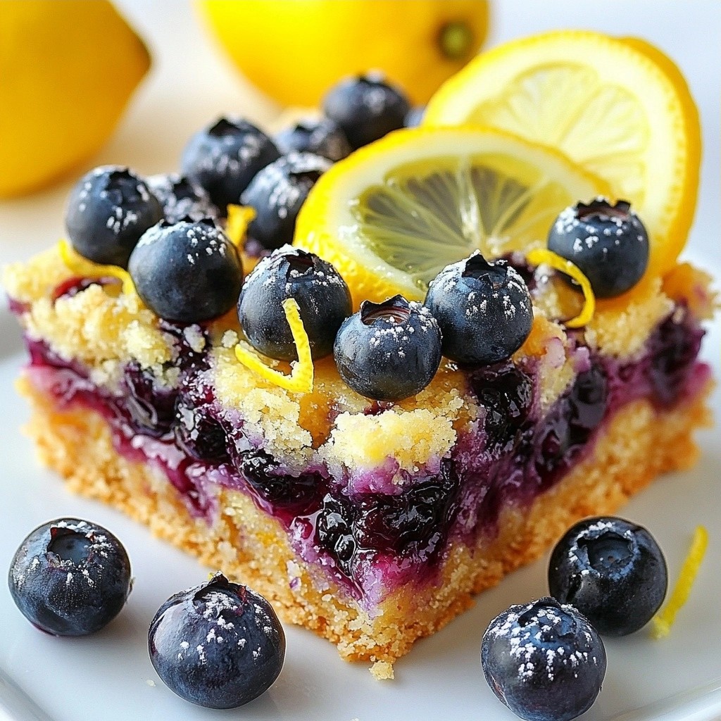 Sugar-Free Blueberry Lemon Bars Easy and Healthy Treat