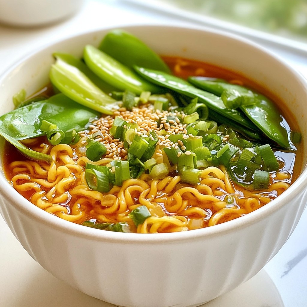 Spicy Garlic Ramen Noodles Flavorful and Simple Dish