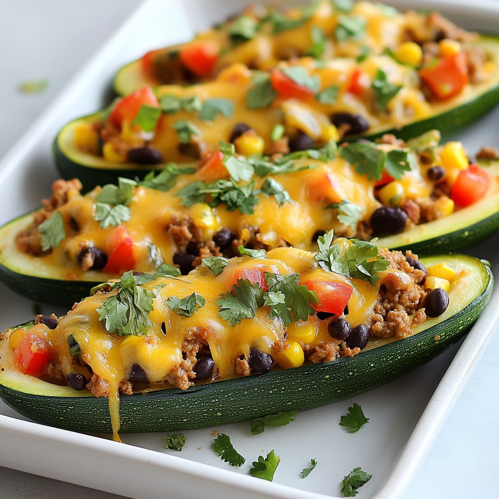 Cheesy Taco Stuffed Zucchini Boats Tasty and Simple Dish