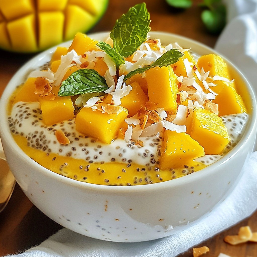 Mango Coconut Chia Pudding Creamy and Nutritious Delight