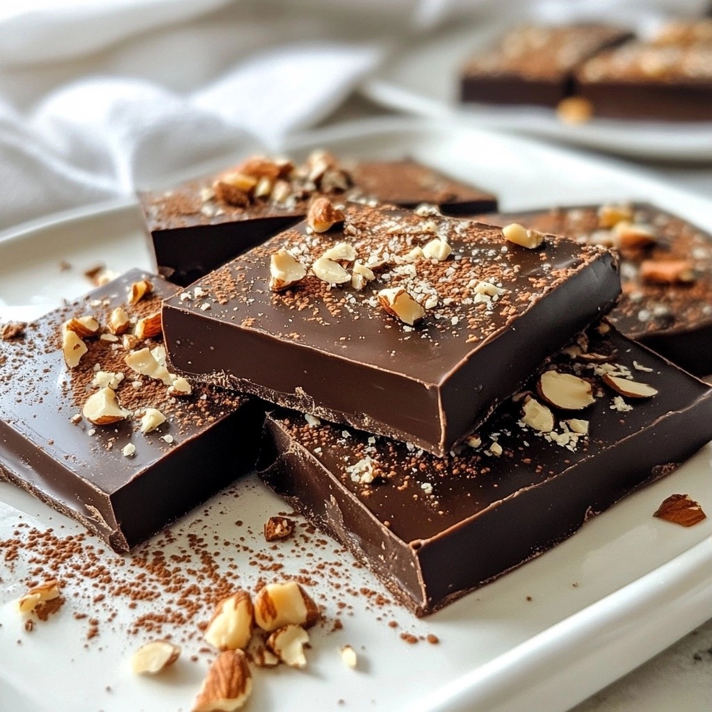 Sugar-Free Almond Butter Chocolate Bars Delightful Treat