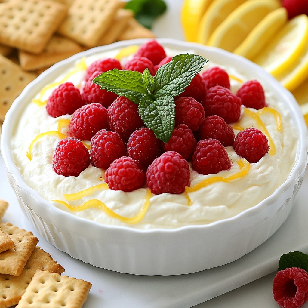 Raspberry Lemon Cheesecake Dip Delightful and Simple