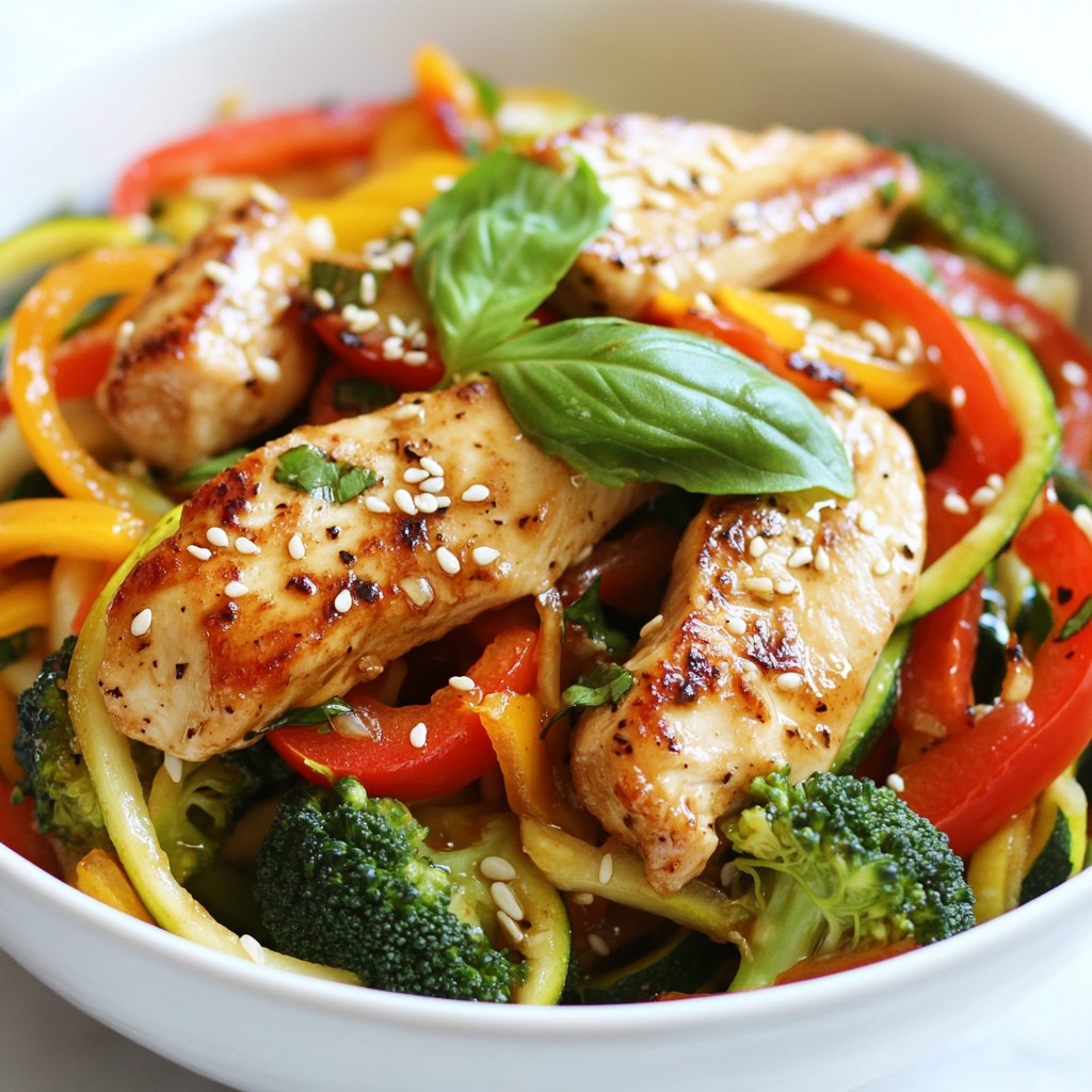 Herbed Keto Chicken Zoodle Stir-Fry Quick and Easy Meal