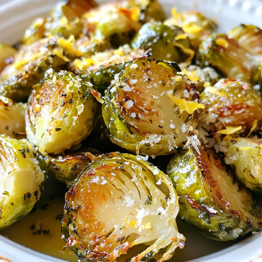 Parmesan Herb Roasted Brussels Sprouts Savory Delight