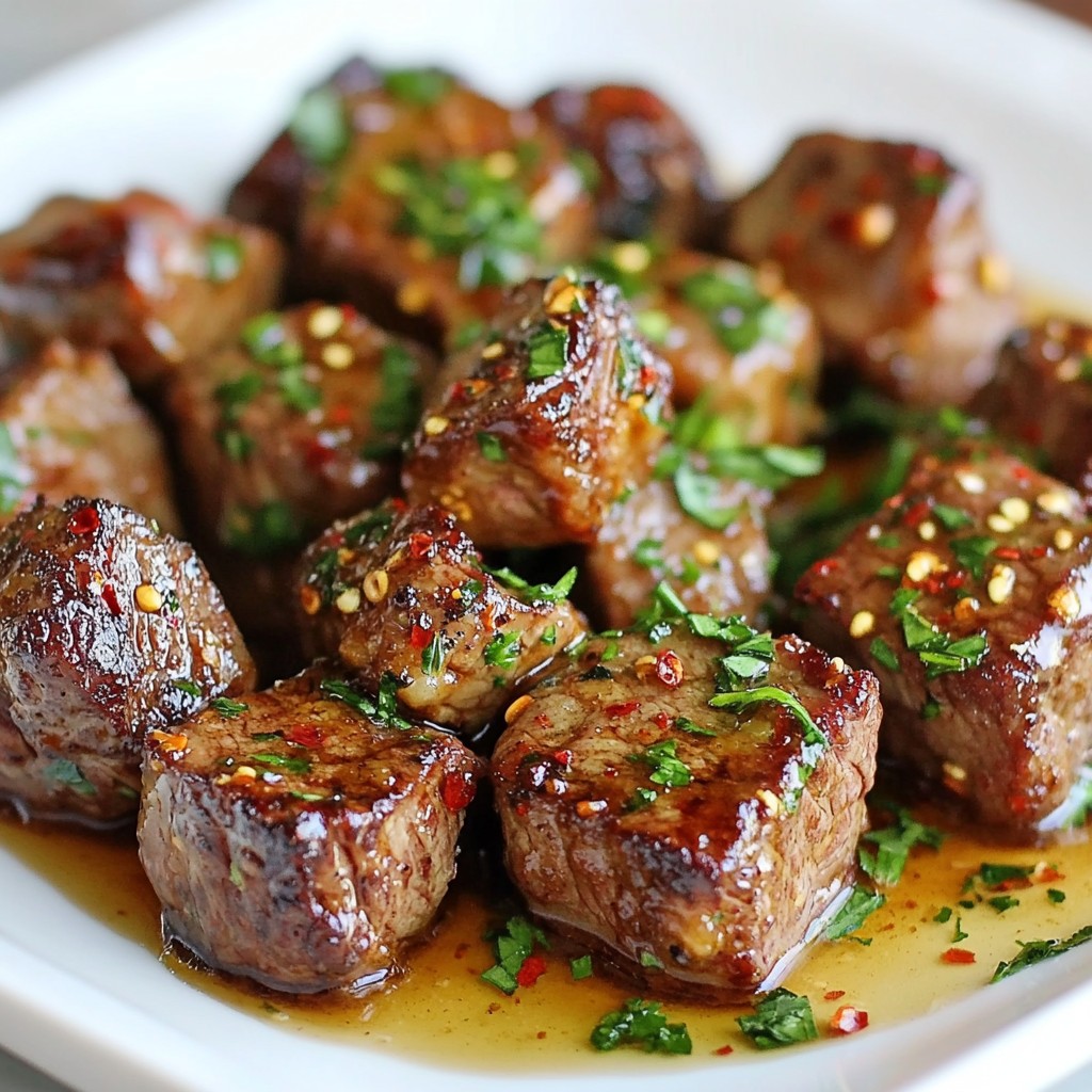 Honey Garlic Butter Steak Bites Delightful Recipe