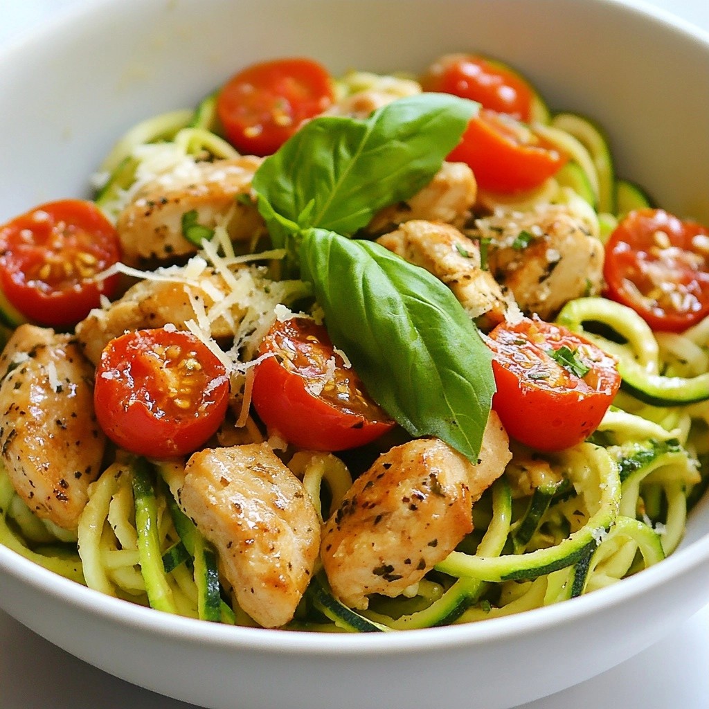 Easy Keto Chicken Zoodle Bowl Quick and Tasty Meal