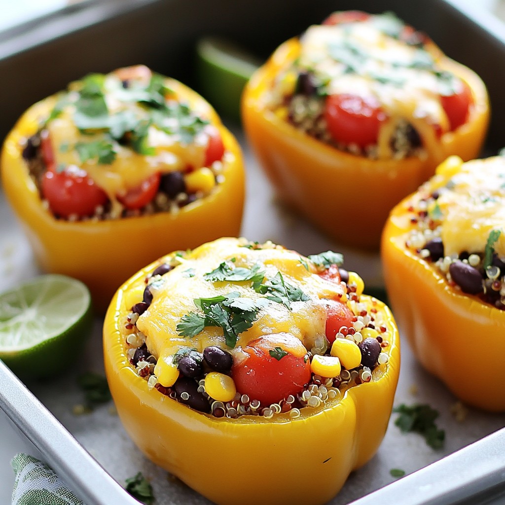 Cilantro Lime Quinoa Stuffed Peppers Flavorful Dish