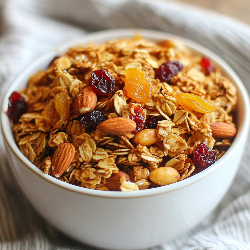 Peanut Butter Honey Granola Easy and Crunchy Recipe