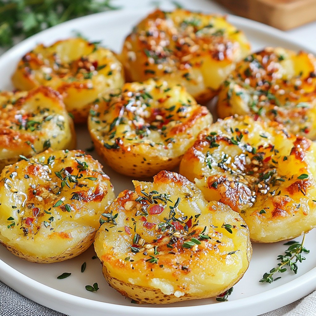 Garlic Herb Smashed Potatoes Rich and Flavorful Recipe