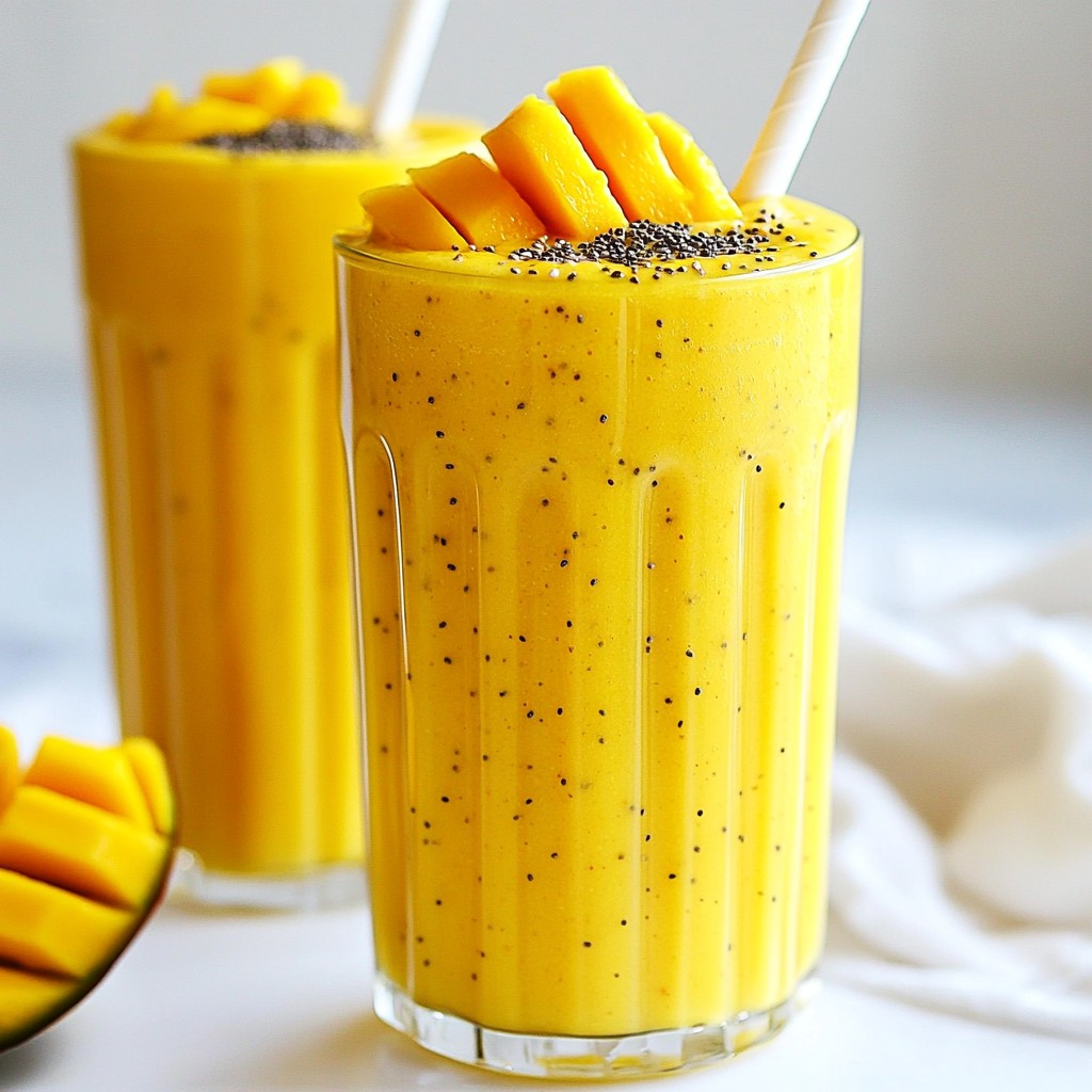 Mango Passionfruit Smoothie Fresh and Flavorful Treat
