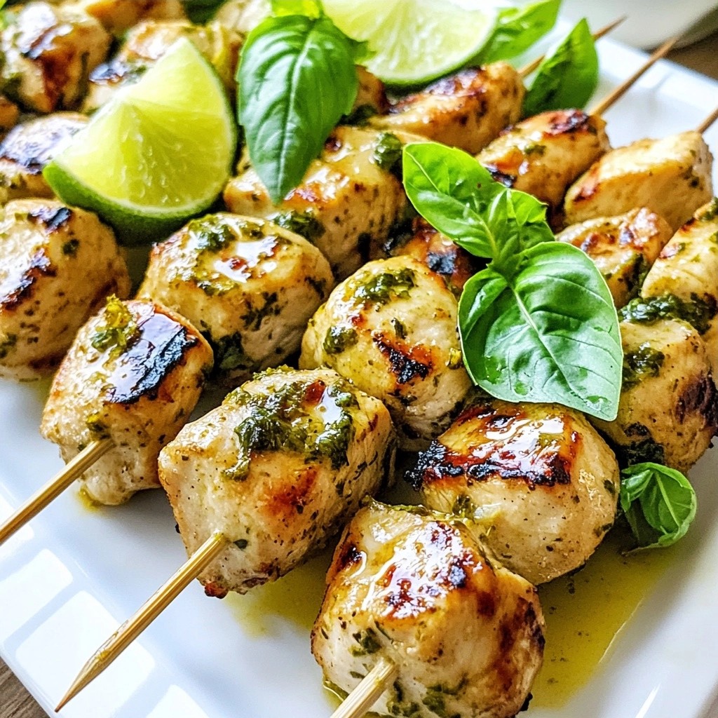 Zesty Low-Carb Basil Lime Chicken Skewers Delight