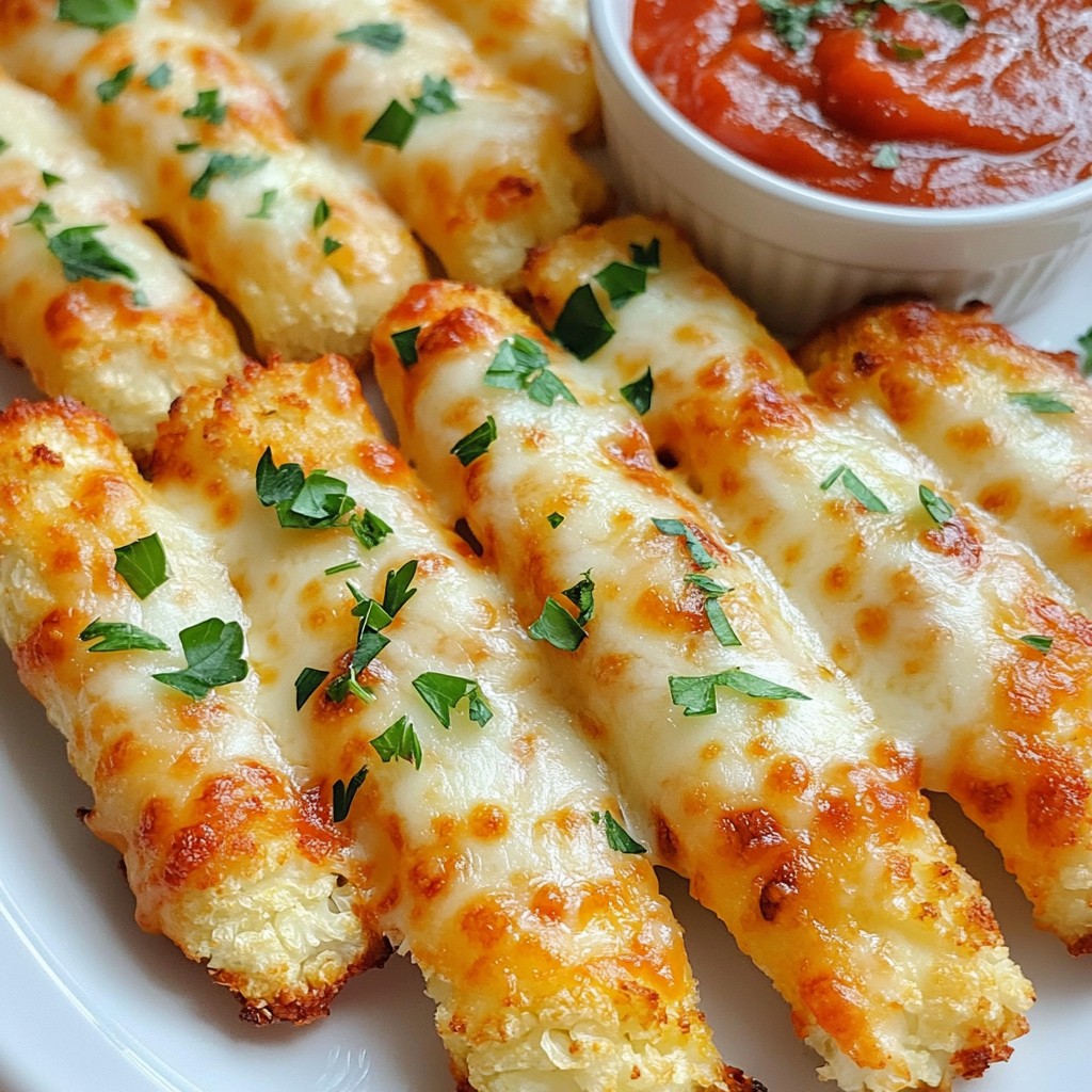 Cheesy Cauliflower Breadsticks Simple and Tasty Snack